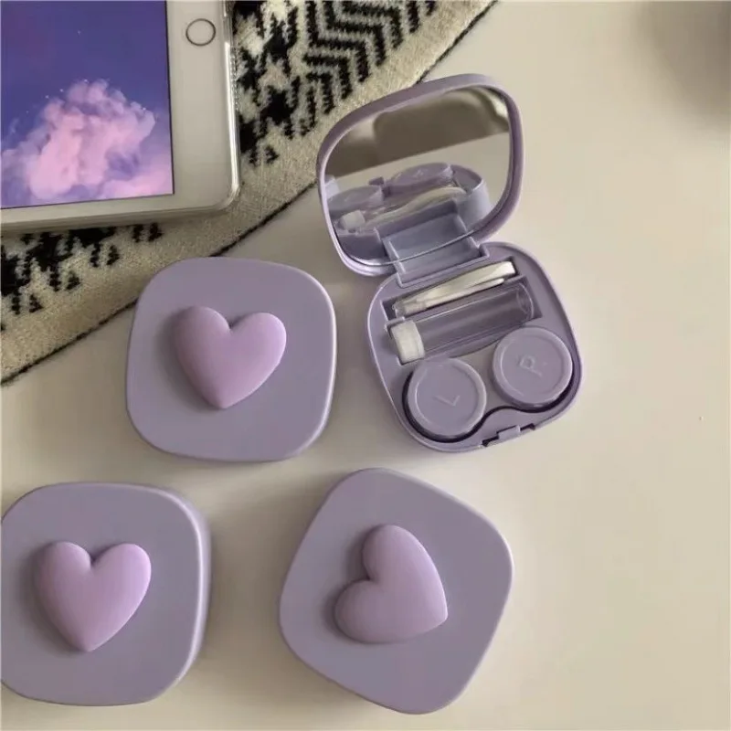 Travel Accessories Kit For Women - Фиолетовый чехол для контактных линз в